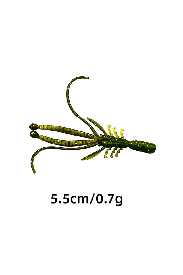 55mm army green 20pcs Fishing Soft Bait 55mm/0.7g Versatile Artificial Bait Fishing for Carp Sea Bas