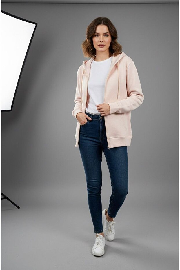 Fleece-Lined Hooded Cardigan