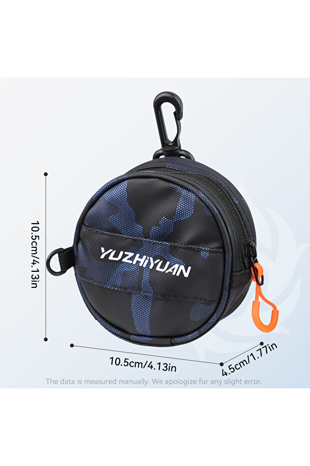 Blue Premium Fishing Leader Spool Bag, 2-Spool Capacity, Storage Case, Quick-Access, Carp Fishing, L