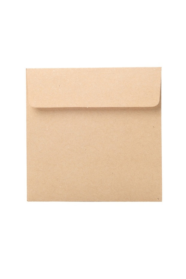 Brown-50pcs 100pcs Mini Retro Envelopes 10x10cm Western Style Small Kraft Paper Black/White Blank St