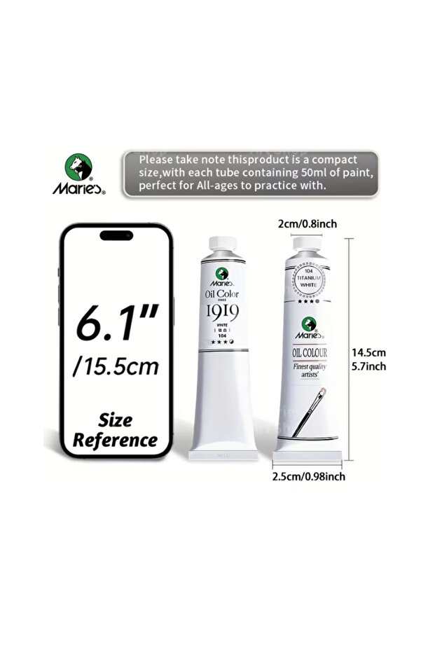 Marie's Oil Painting Color Titanium White 50ml