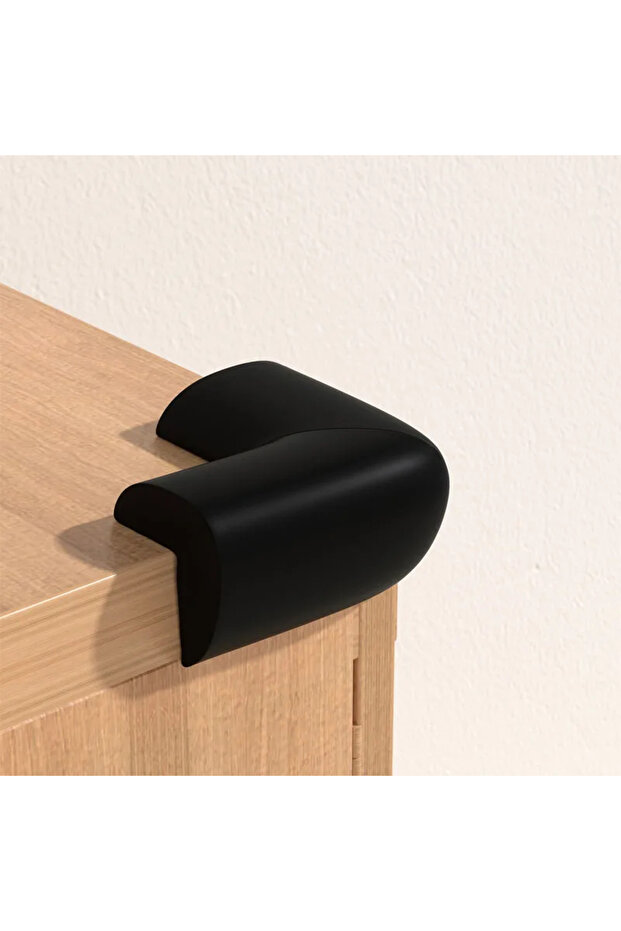 black 4pcs Soft Baby Proofing Corner Guards - Pre-Taped Table Corner Protector for Child Safety Furn