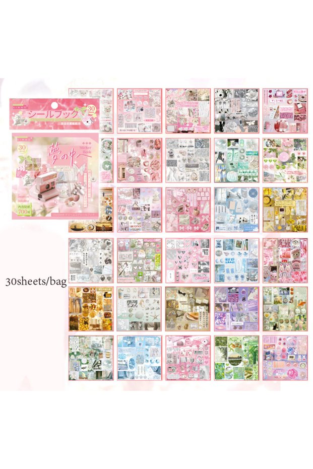 S25878-1 Mr Paper 30Pcs/bag Japanese Dream Core Series Sticker Book Japan and South Korea Cute Style
