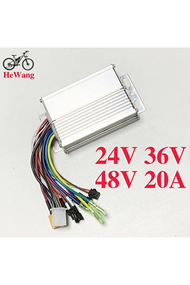 وحدة تحكم محرك بدون فرش للدراجات الكهربائية 24V36V48V20A، 3 أوضاع، موجة جيبية، 350 واط، 5 أطراف، مستشعر هول