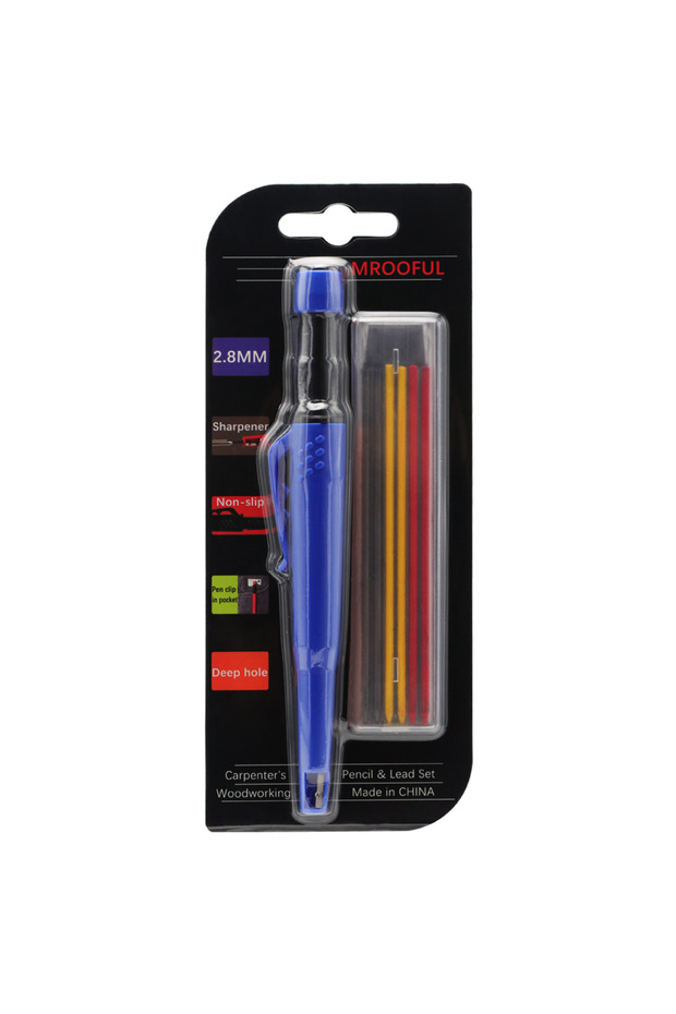 blue set color lead Woodworking Pencil Card Set, Deep Hole Marking and Drawing, with 2.8mm Reliable