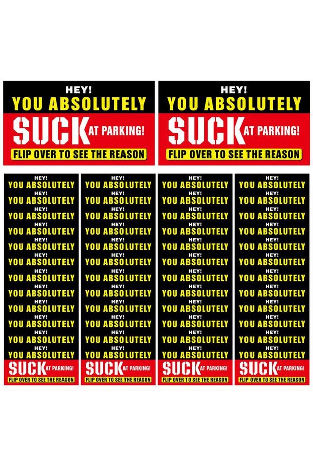 Other 50Pcs Bad Parking Cards, You Absolutely Suck At Parking Cards, Bad Parking Cards Parking Viola