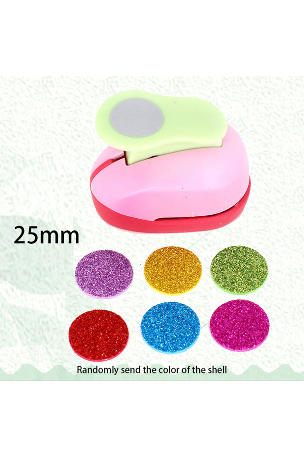 1 25mm Assorted Circle Punch Set (8/16/25/38/50/75mm) - Vibrant Paper Craft Tool for DIY Scrapbookin