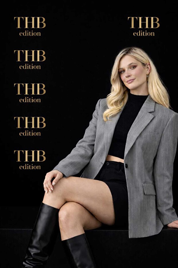 Kadın Oversize Blazer Ceket - 6