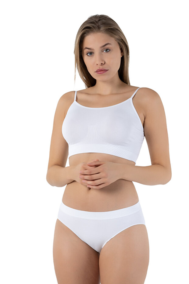 درزة مخفية خياطة مخفية حمالة صدر أساسية بحزام رفيع، حزمة مكونة من 3 قطع - 7