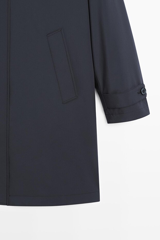 Kapüşonlu uzun parka - 7