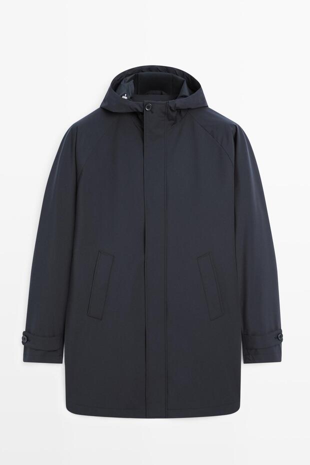 Kapüşonlu uzun parka - 5