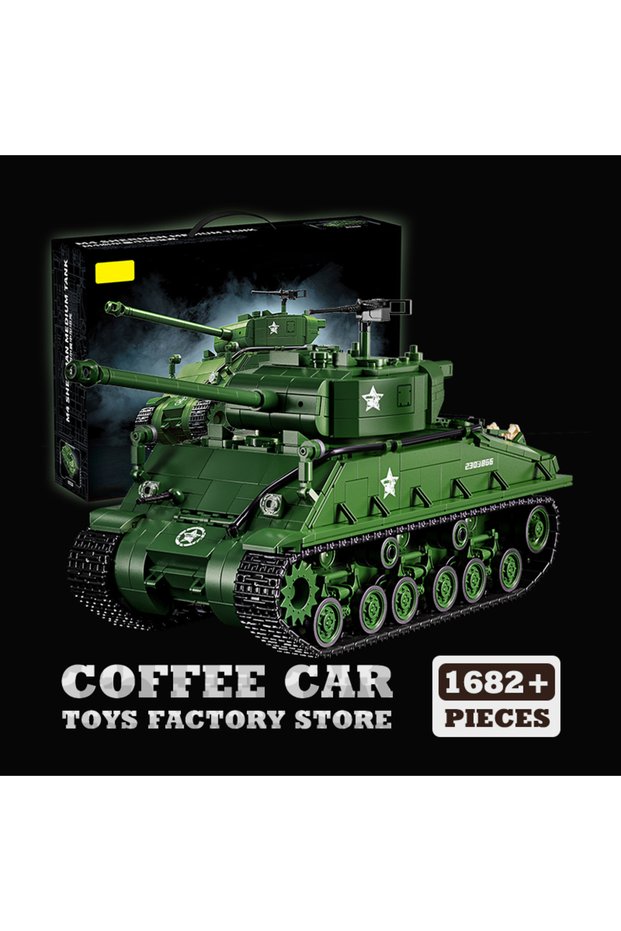 1682 pcs with box WWII US Army M4 Tank Building Blocks Puzzle Toys Collectors M26 Panzer MOC Bricks
