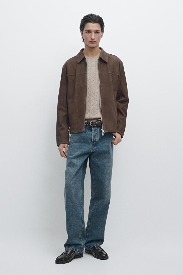 Süet deri ceket - 1