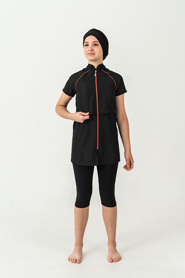 Hayzel Stretch Fabric short sleeve hijab swimsuit 1904