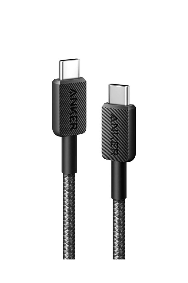كابل أنكر USB-C إلى USB-C، 60 واط، لأجهزة USB-C، 0.9 متر، 322، أسود