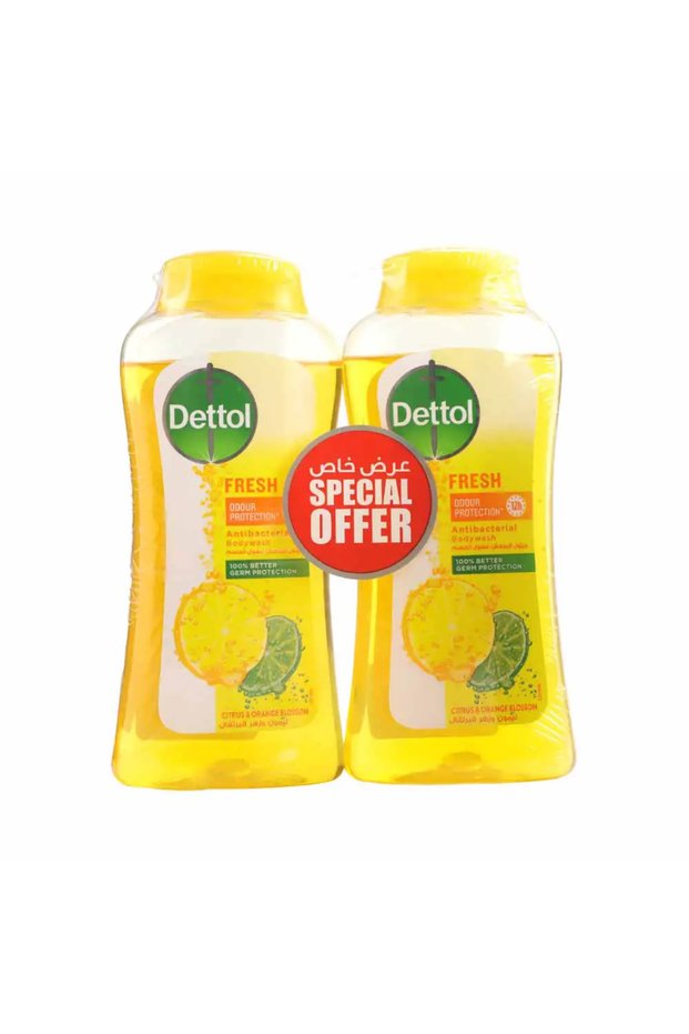Fresh Odour Protection Antibacterial Body Wash with Citrus and Orange Blossom- 2X250ml