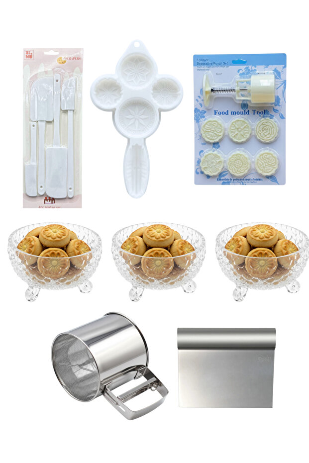 Eid and Ramadan Maamoul Set with Serving Containers - 8 Pieces