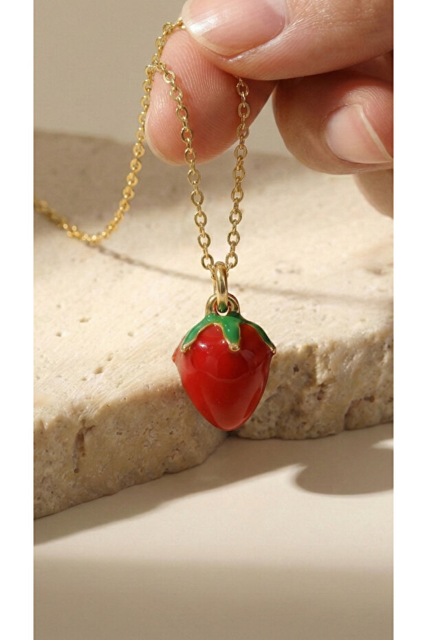 Çilek Kolye 925 Ayar - 2