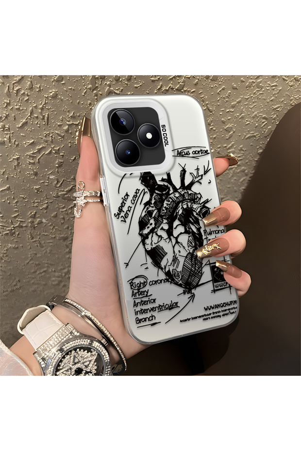 حافظة مضادة للسقوط من السيليكون المتوافقة مع هاتف Realme Note 50، ذات نمط إبداعي - 4