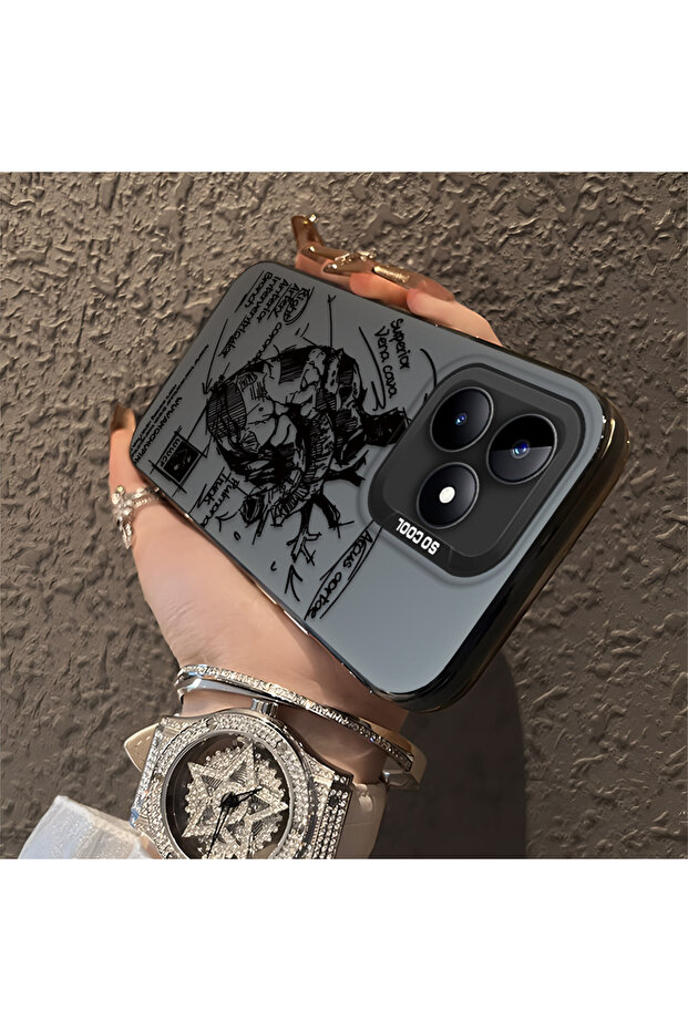 حافظة مضادة للسقوط من السيليكون المتوافقة مع هاتف Realme Note 50، ذات نمط إبداعي - 3