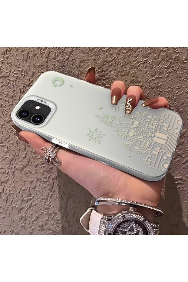 حافظة من السيليكون المتوافقة مع هاتف iPhone 12 ذات حافة صلبة ومضادة للسقوط بنمط قلعة - 2