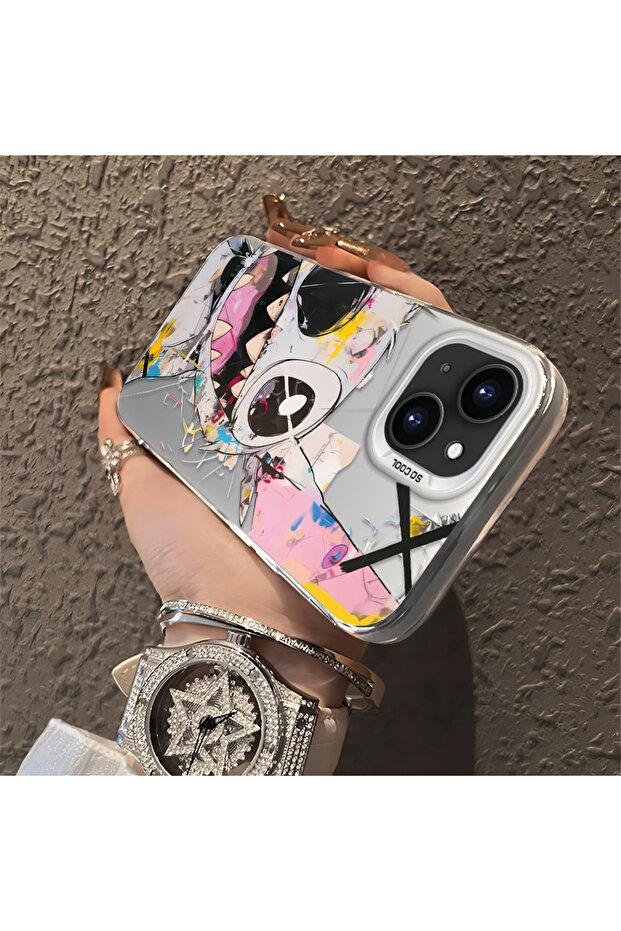 حافظة متوافقة مع آيفون 14 بلس/15 بلس، مصنوعة من السيليكون بحواف صلبة ومضادة للسقوط مع نمط مخيط - 3