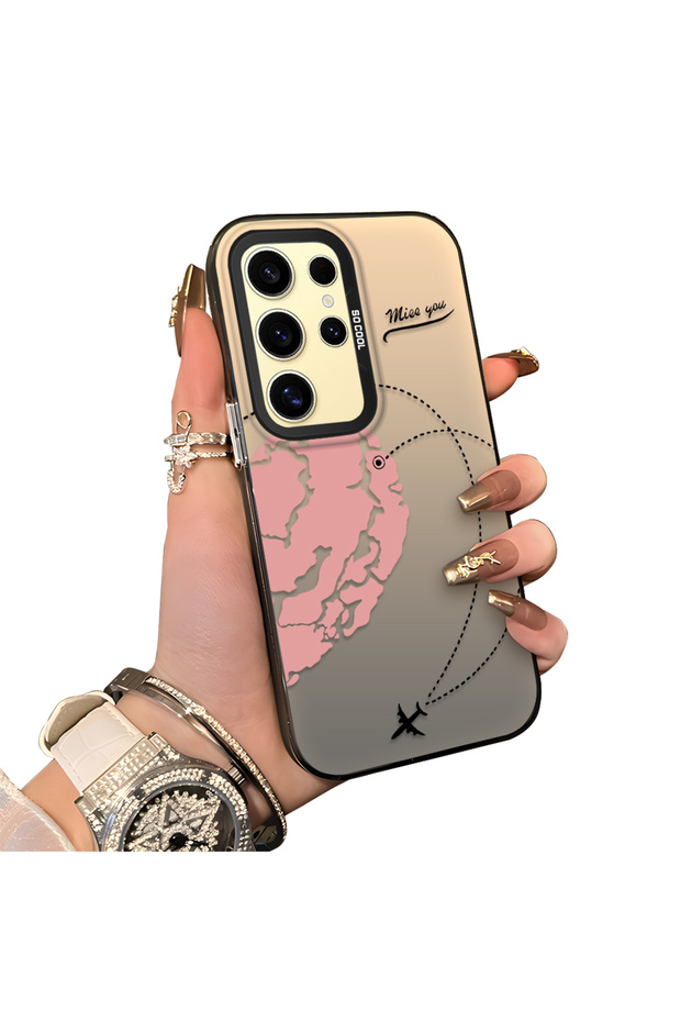 Samsung Galaxy S24 Ultra Compatible Silicone Edge Hard Back Anti-Fall Valentine's Patterned Case