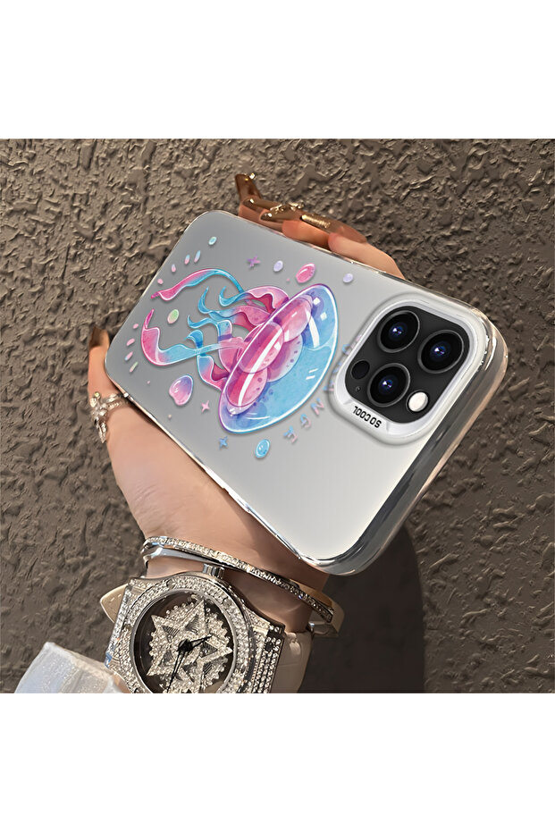 حافظة مضادة للسقوط من السيليكون المتوافقة مع هاتف iPhone 16 Pro Max، بنمط سمكة إسفنجية - 3