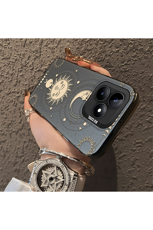 حافظة سيليكون متوافقة مع هاتف Realme Note 50 ذات حافة صلبة ومضادة للسقوط بنمط القمر - 3