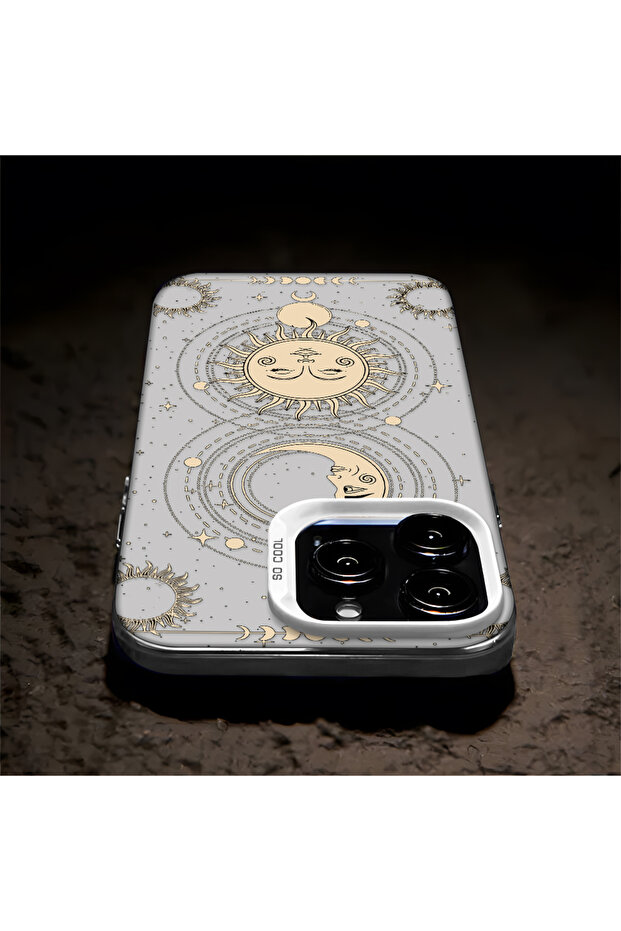 حافظة مضادة للسقوط من السيليكون المتوافقة مع هاتف iPhone 16e ذات حافة صلبة ونمط القمر - 7