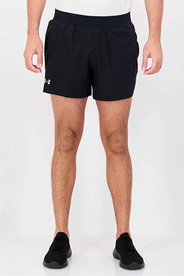 Men Fitted 5 Inseam Running Shorts, Black