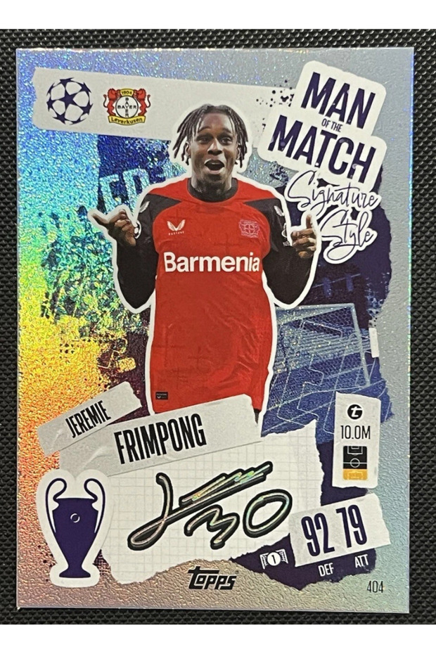 Jeremie Frimpong - 2024-25 Match Attax - Motm Signature Styles # 404 - M/Nm