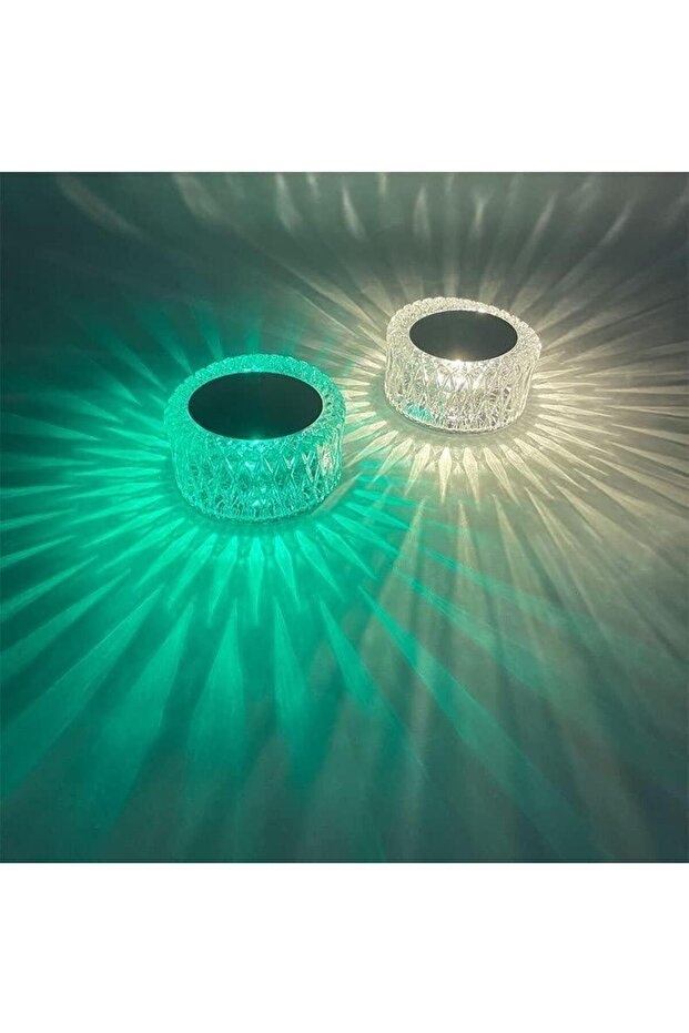 مصباح طاولة LED كريستالي محمول - 2