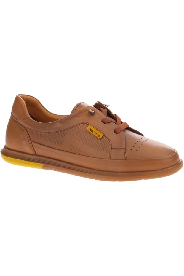 V26Ya-0080 Tan Skin Leather Comfort Women's Shoes