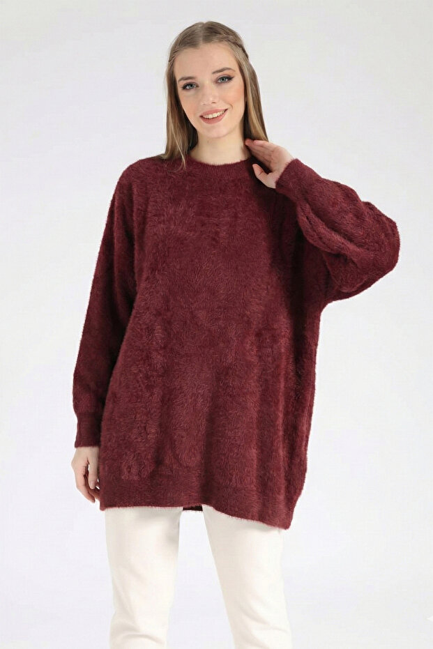 44154 - Stylish Comfortable Soft Angora Fabric Women's Knitwear Long Sweater