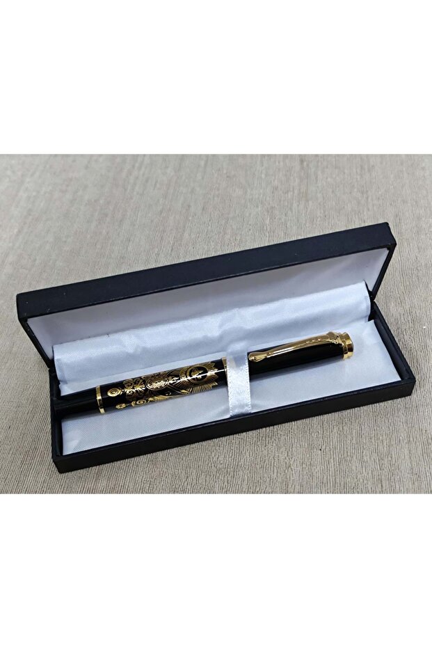 Ottoman State Emblem Luxury Metal Pen - Historical Themed Prestige Gift with Special Box 4740