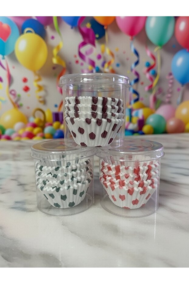 3 Pkt (300 Pieces) Muffin Small Cupcake Paper, Colorful Paper Muffin Cake Mold with Pattern