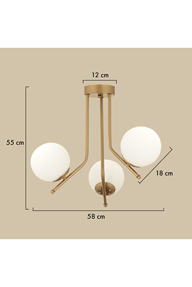 Lucy 3'lü Avize Eskitme - 4