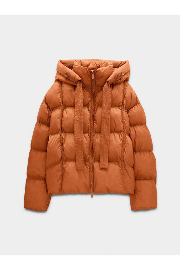 Çıkarılabilir Kapüşonlu Kapitone Ceket - 7