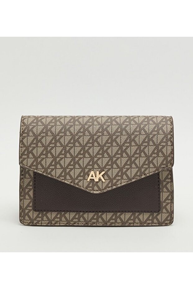 Monogram Patterned Flap Crossbody Bag