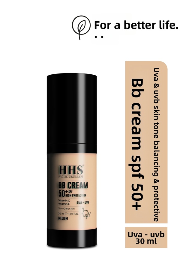 Bb Cream with Sun Filter 50 Spf - Natural Blemish Covering and Color Equalizing Cc Effect