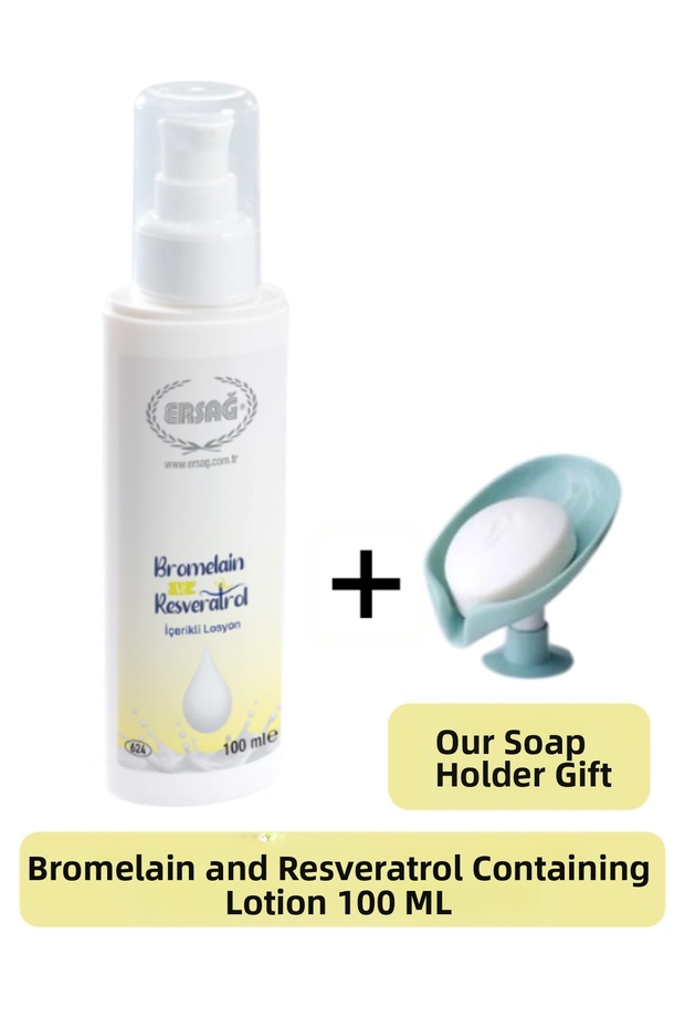 Lotion with Bromelain and Resveratrol 100 ml + (Our Soap Dish Gift) 624-05