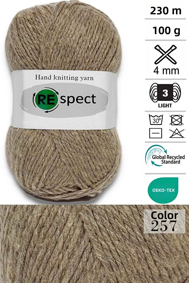 100Gr-230Mt Soft Acrylic Wool- Baby Yarn- 257
