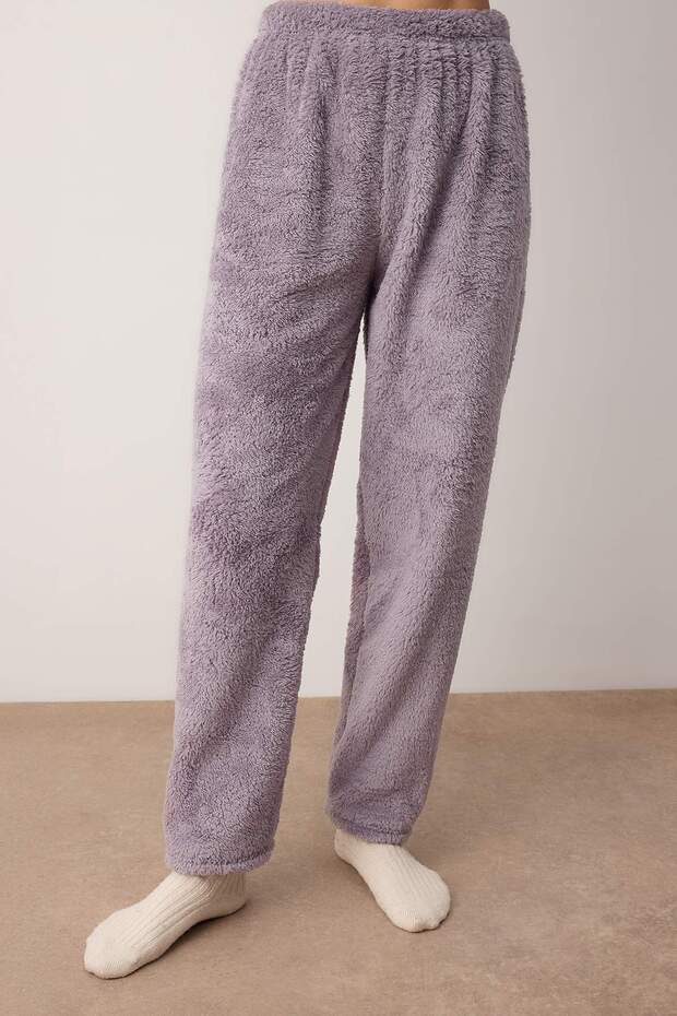 Gri Animal Patchli Wellsoft Örme Pijama Takımı THMAW26PT00231 - 3
