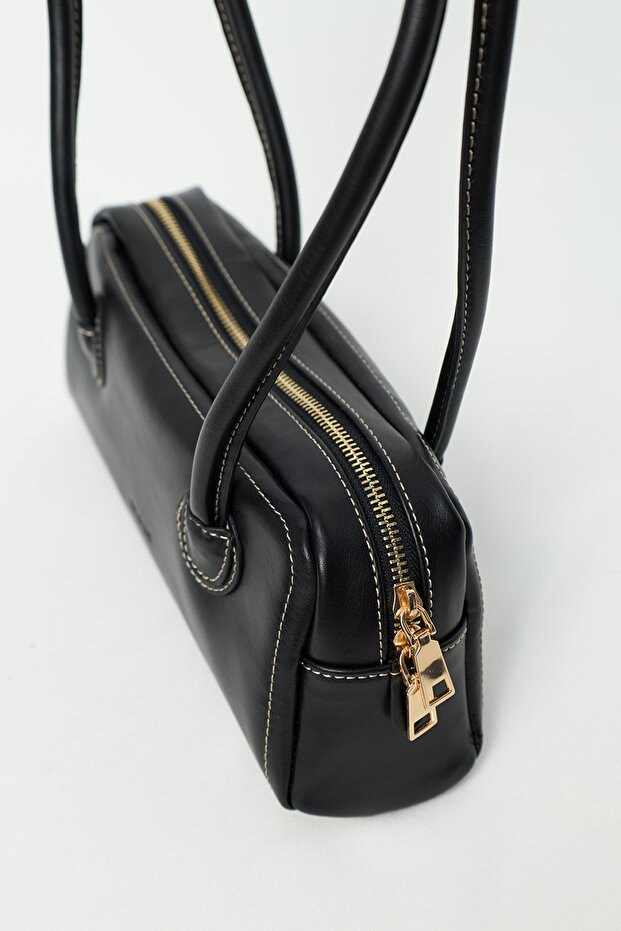 SİYAH SOFT BAGET ÇANTA - 3