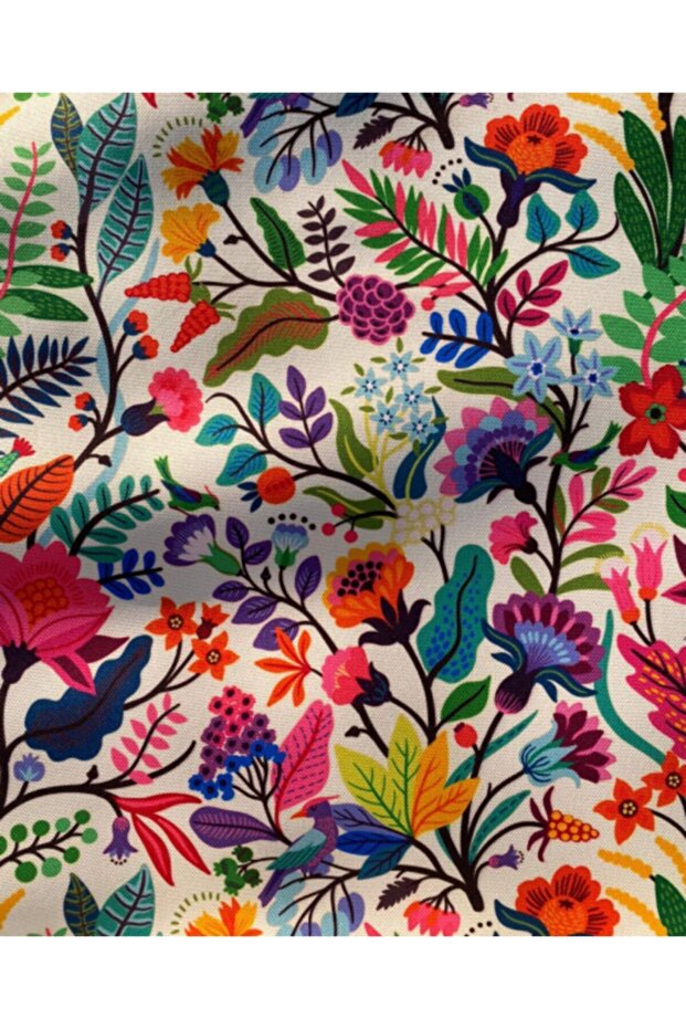 Botanical Floral Print Digital Print Fabric Fvr-1563