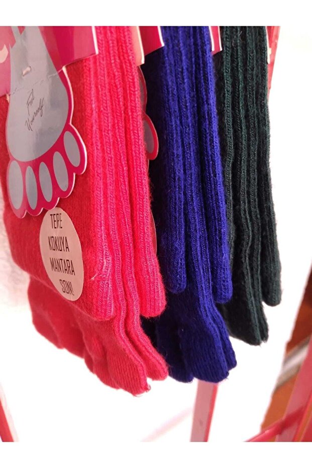 Bambu 3'lü Paket Parmaklı Çorap - 2