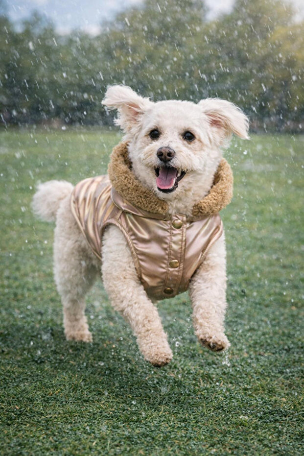Mocha Shiny Thick Fleece Small Breed Dog Vest