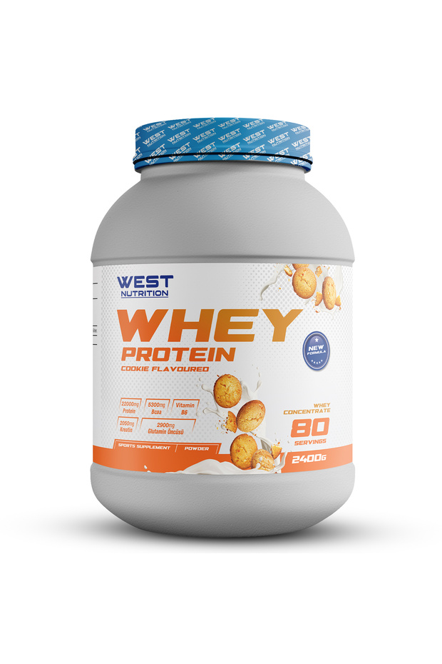 Whey Protein Powder 2400 Gr 80 Servings Cookie Flavored