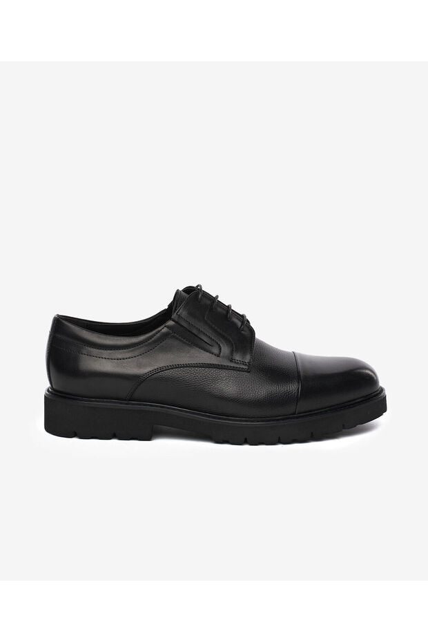 Men's Black Genuine Leather Classic Shoes 5K1Ka64736